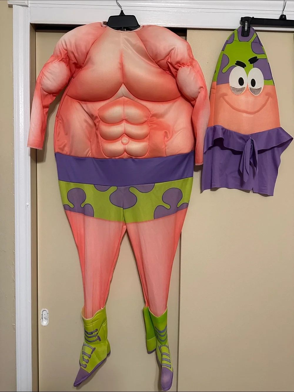 Nickelodeon Patrick Star Padded Muscle Costume - Pink, Green & Purple